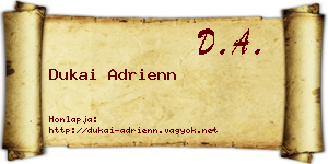 Dukai Adrienn névjegykártya